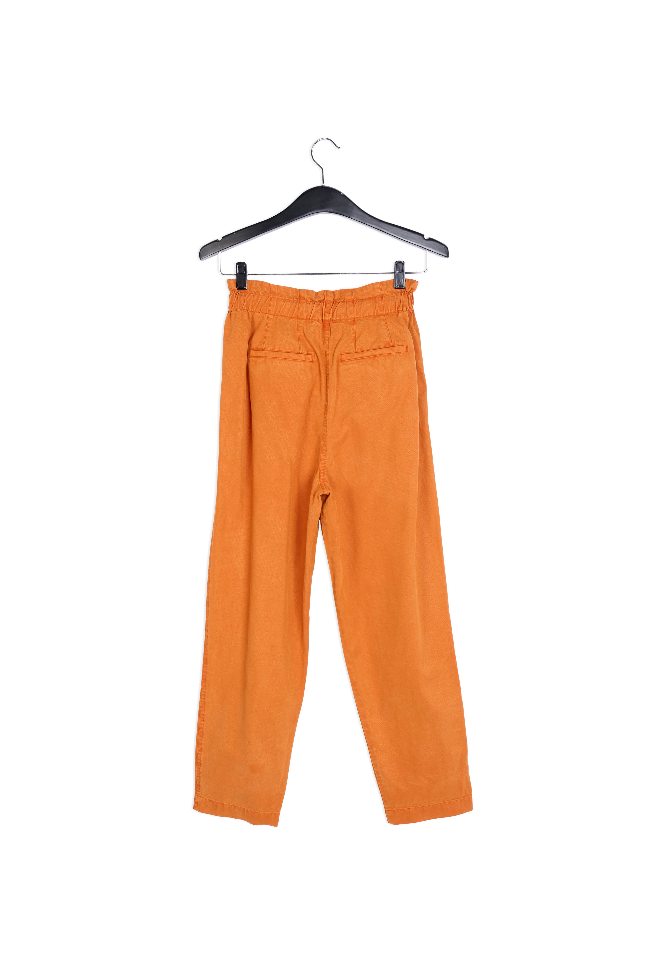 Pantalon fuselé en coton orange RE—SSENTIEL | Essentiel second hand