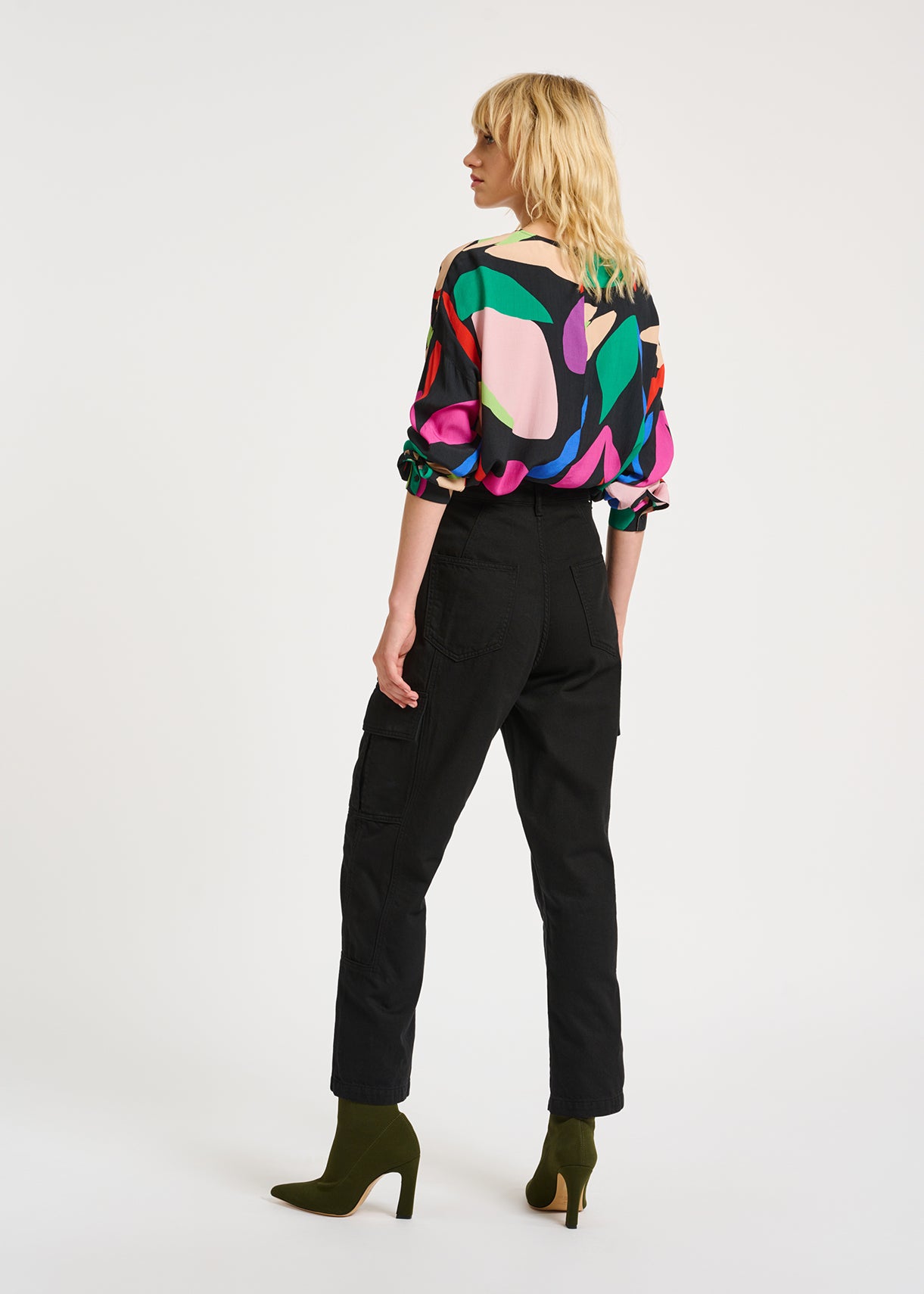 Black straight-leg cargo jeans RE—SSENTIEL | Essentiel second hand