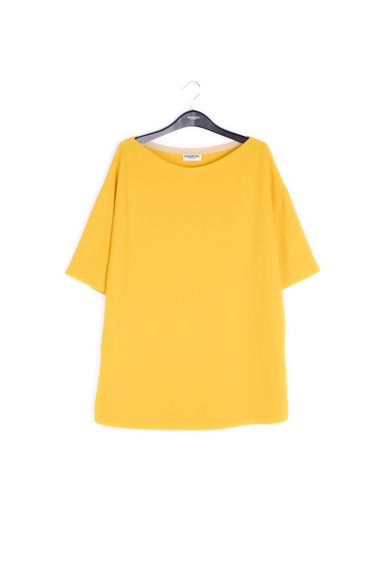 Yellow straight cut mini dress RE—SSENTIEL | Essentiel second hand