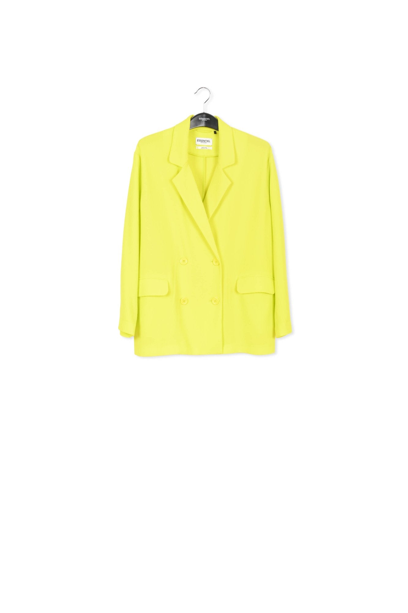 Gele blazer met dubbele knopenrij RE—SSENTIEL | Essentiel second hand