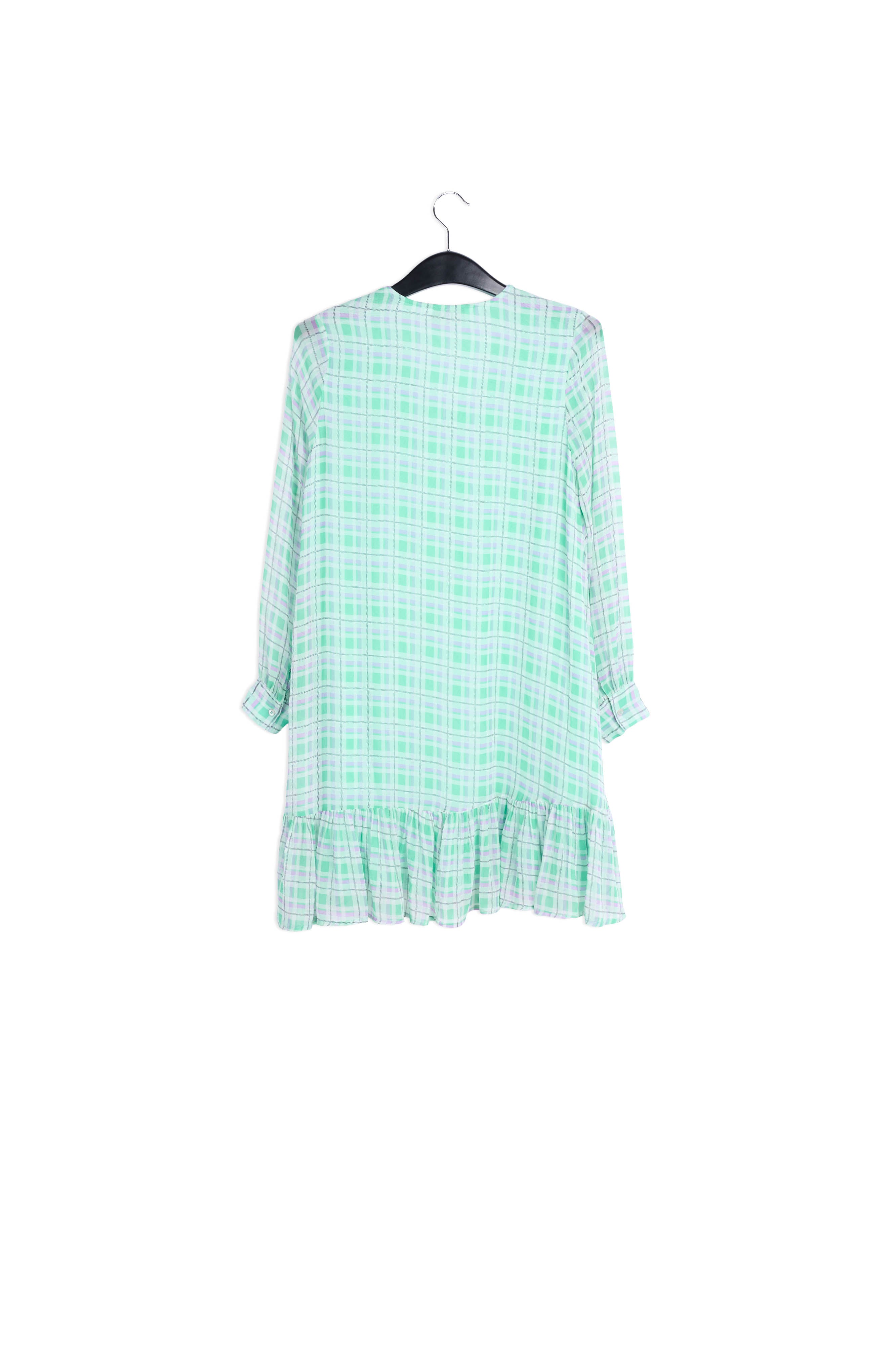 Green and lilac check mini dress RE—SSENTIEL | Essentiel second hand