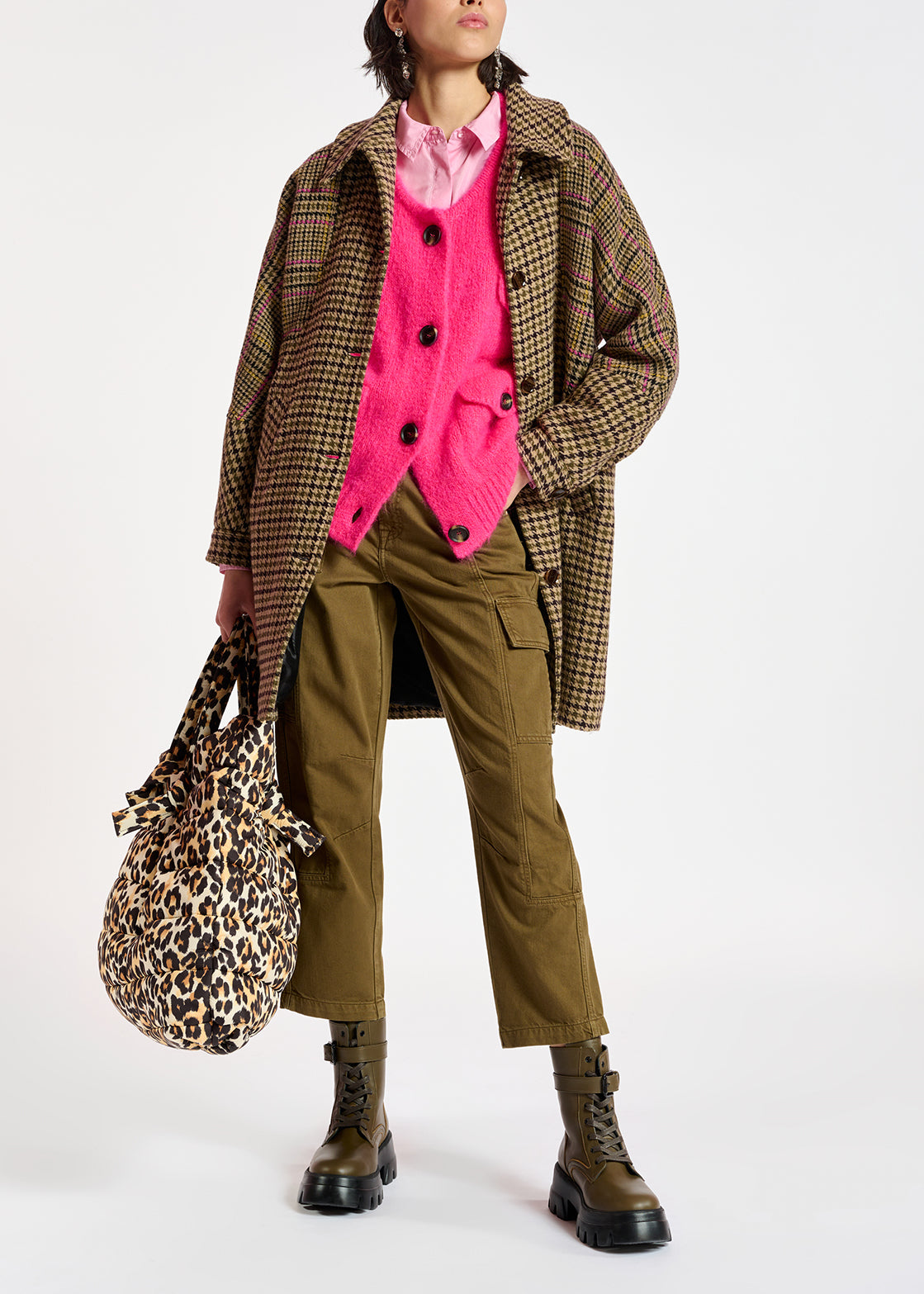 Khaki straight-leg cargo jeans RE—SSENTIEL | Essentiel second hand