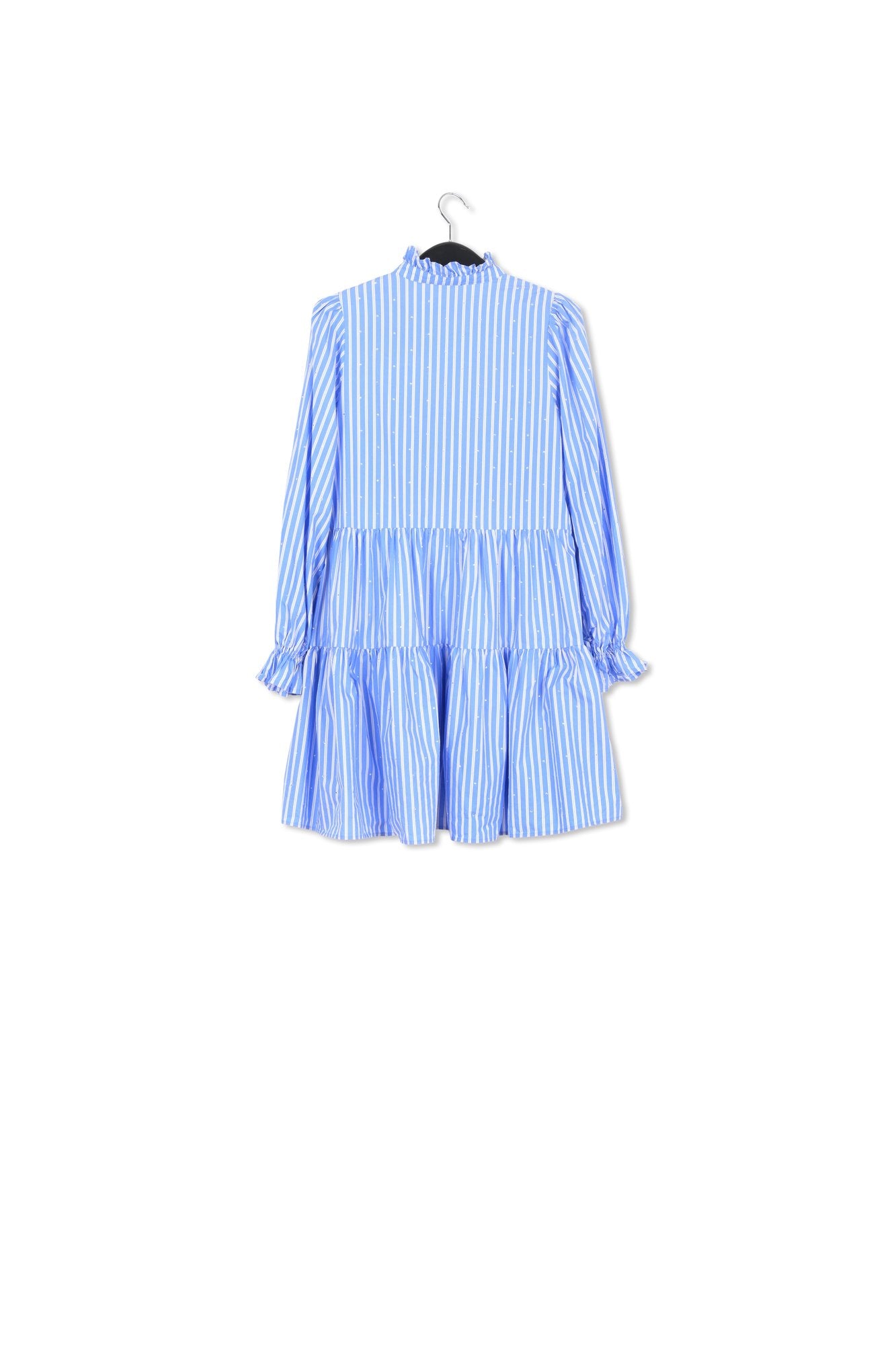 Light blue striped cotton-poplin mini dress RE—SSENTIEL | Essentiel second hand