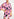 Pink, black and yellow floral print mini dress Faume - seconde main