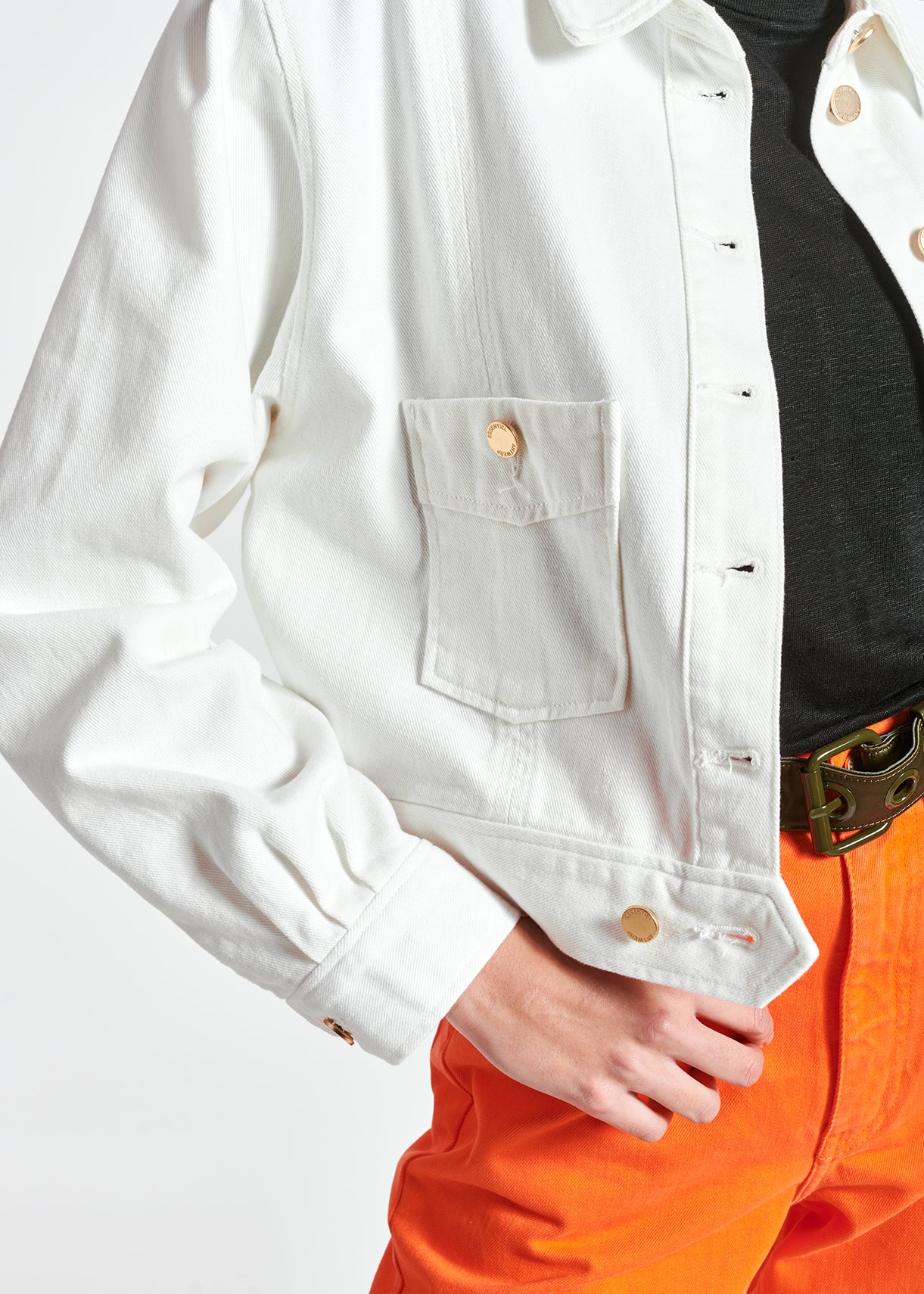 White denim jacket RE—SSENTIEL | Essentiel second hand