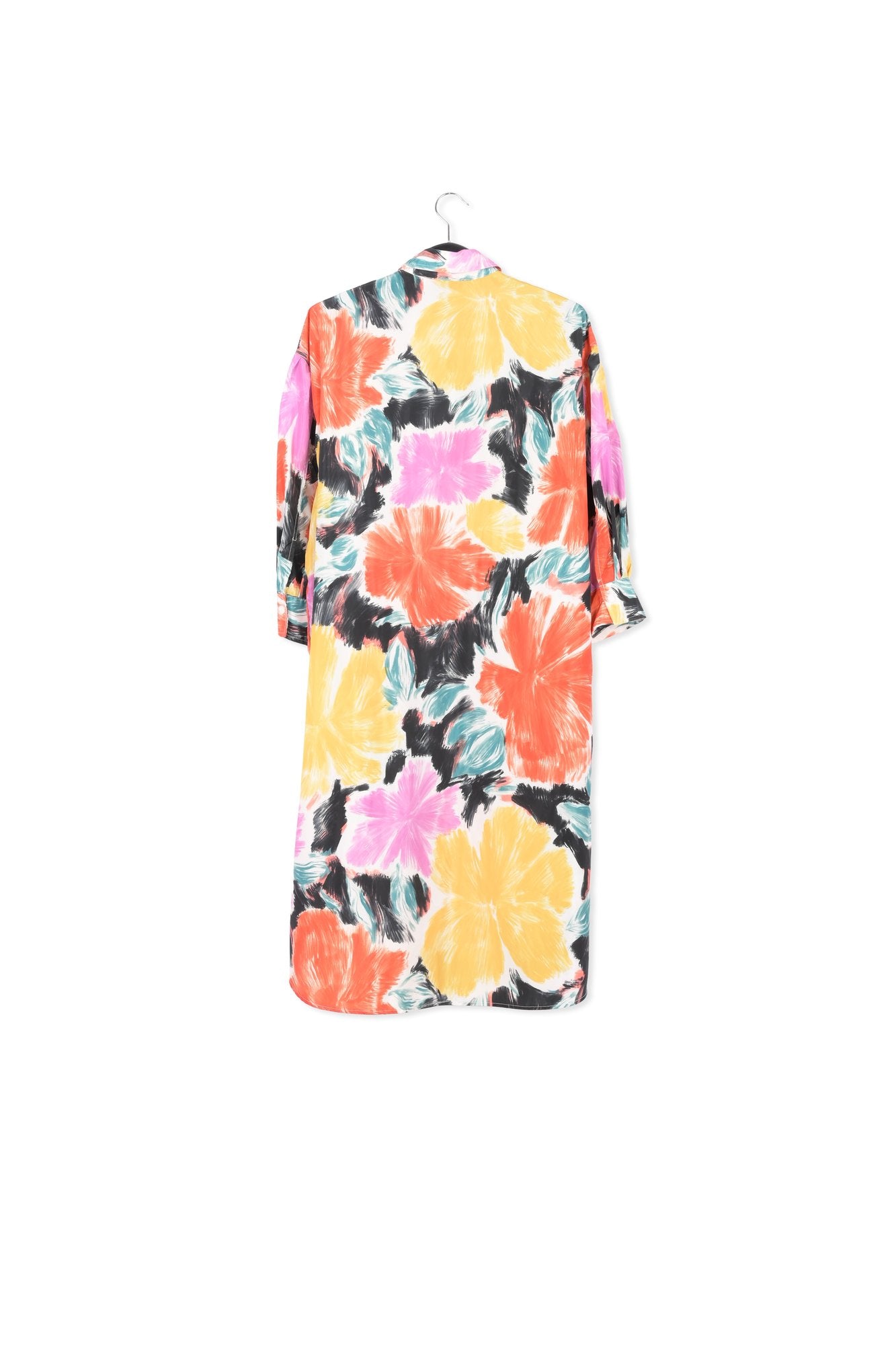 Black, orange and yellow floral print shirt RE—SSENTIEL | Essentiel second hand