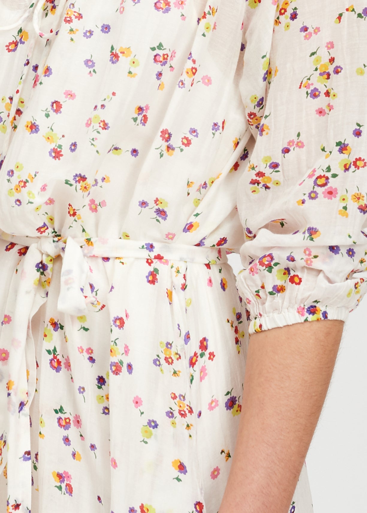 White floral maxi dress RE—SSENTIEL | Essentiel second hand