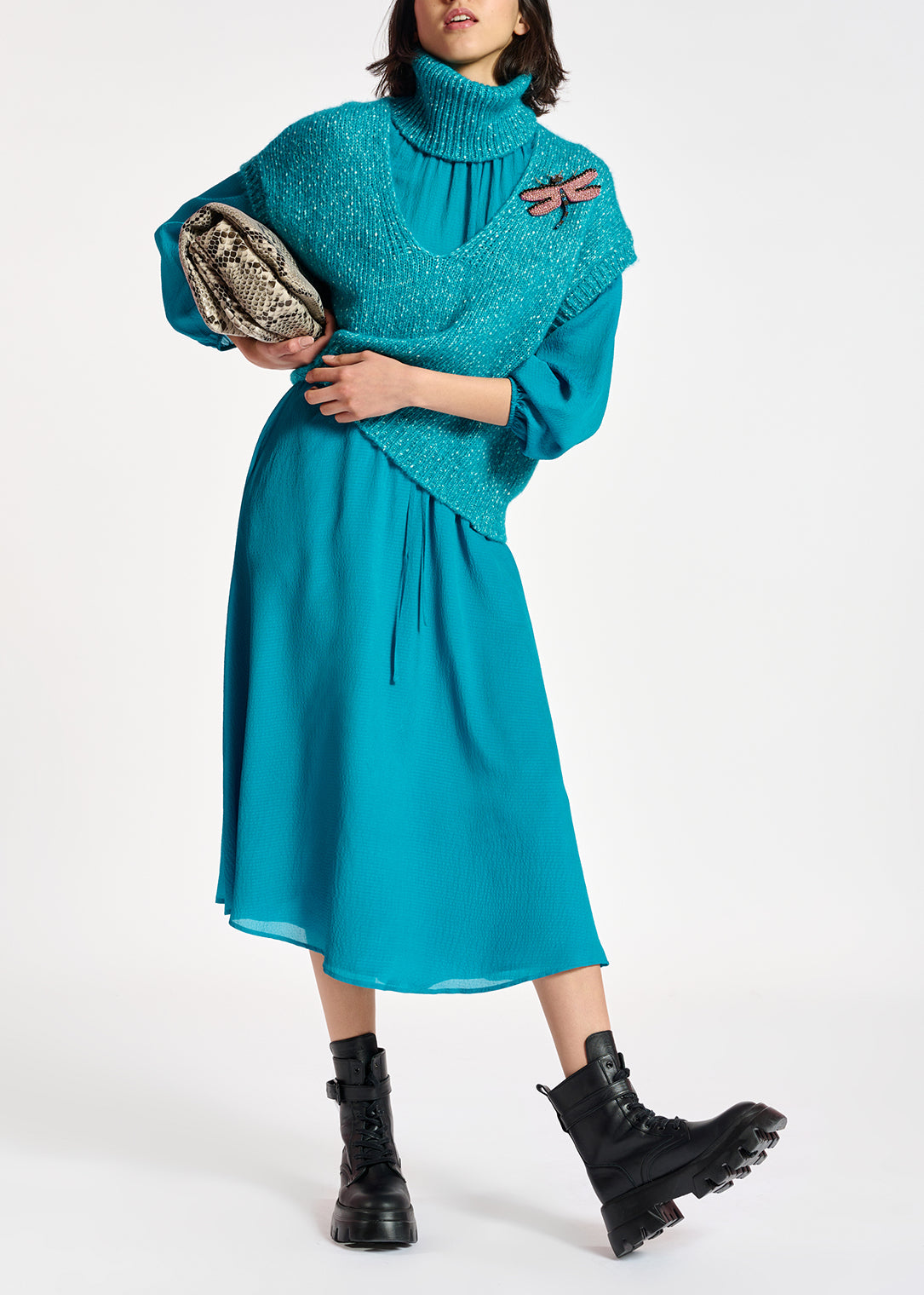 Blauwe midirok RE—SSENTIEL | Essentiel second hand