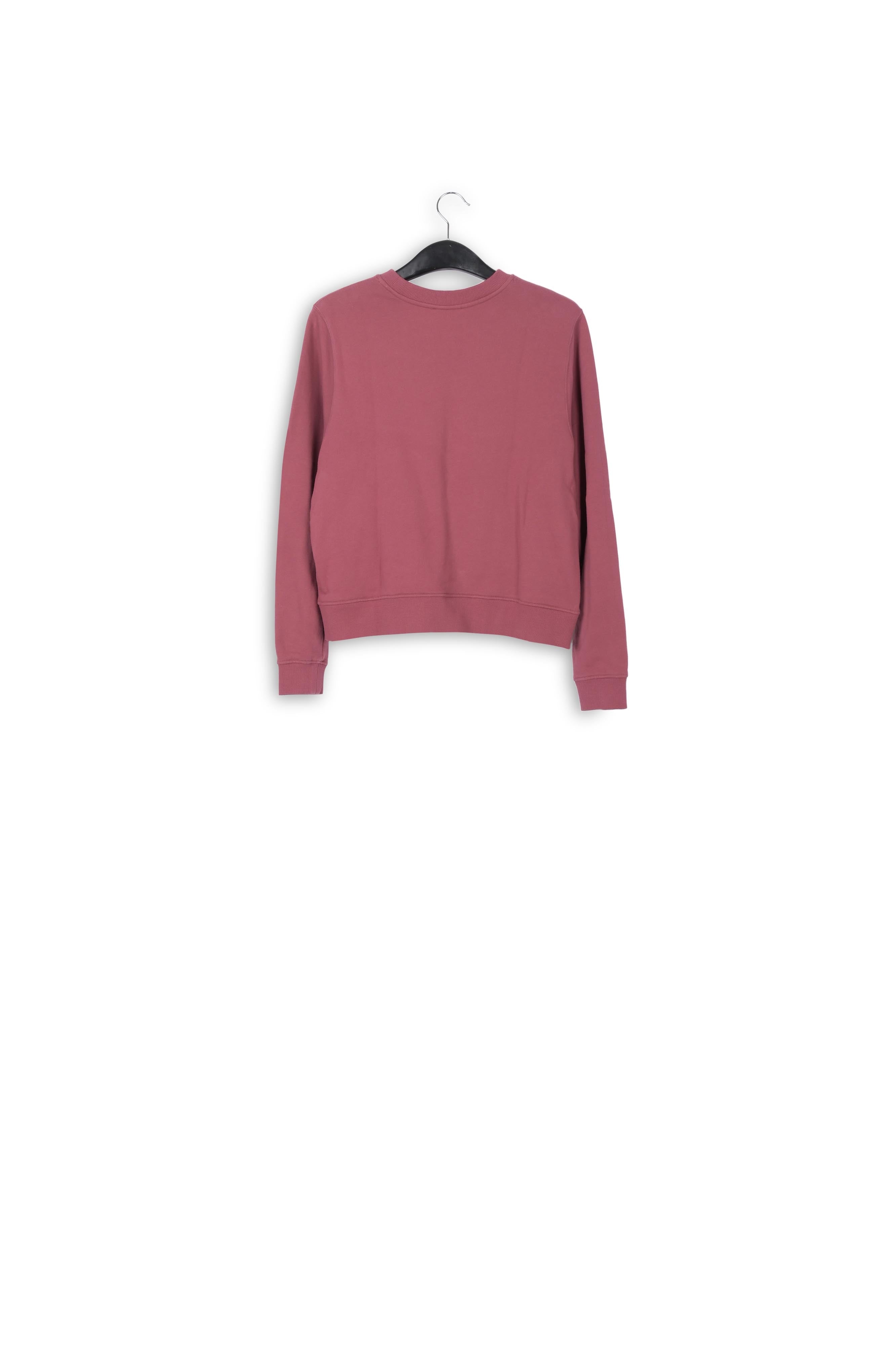 Sweat mauve en jersey de con bio avec logo RE—SSENTIEL | Essentiel second hand