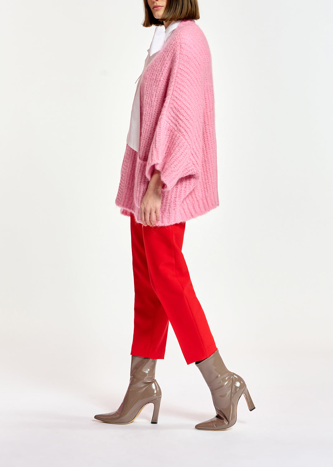 Pink boxy cut cardigan RE—SSENTIEL | Essentiel second hand