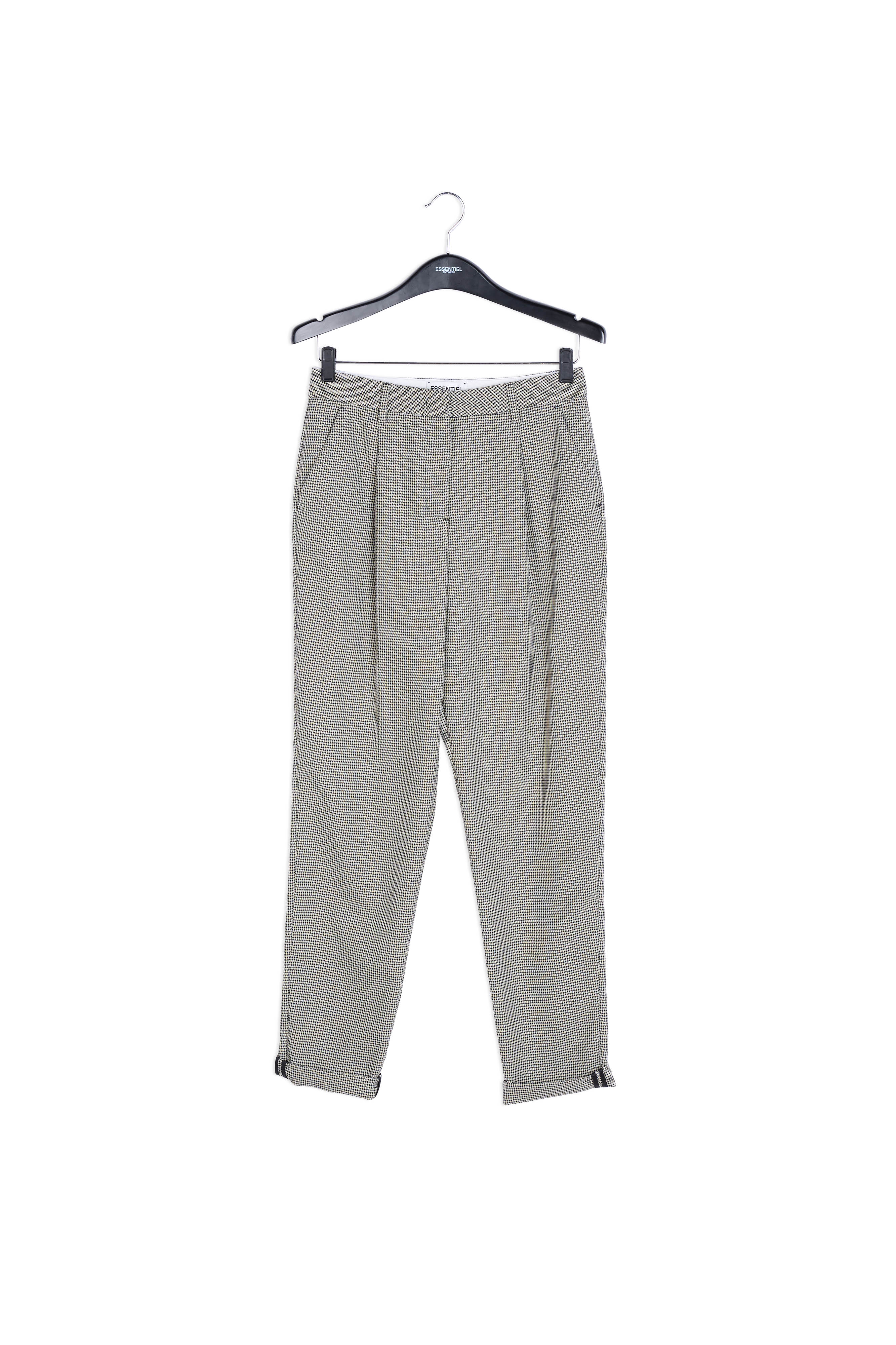 Loose-fit houndstooth high-waist pants RE—SSENTIEL | Essentiel second hand