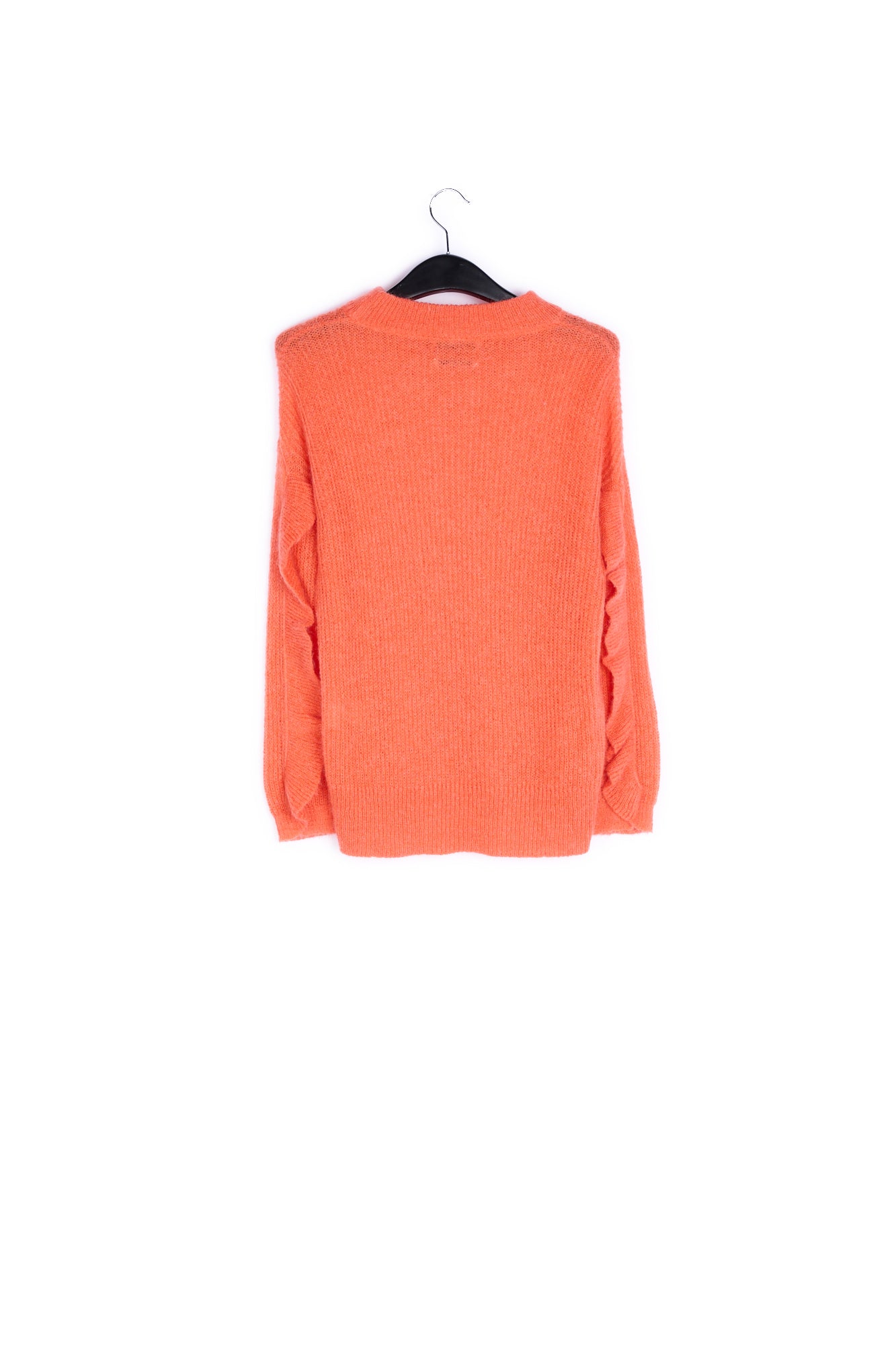 Soft mohair ruffled sweater in light orange RE—SSENTIEL | Essentiel second hand