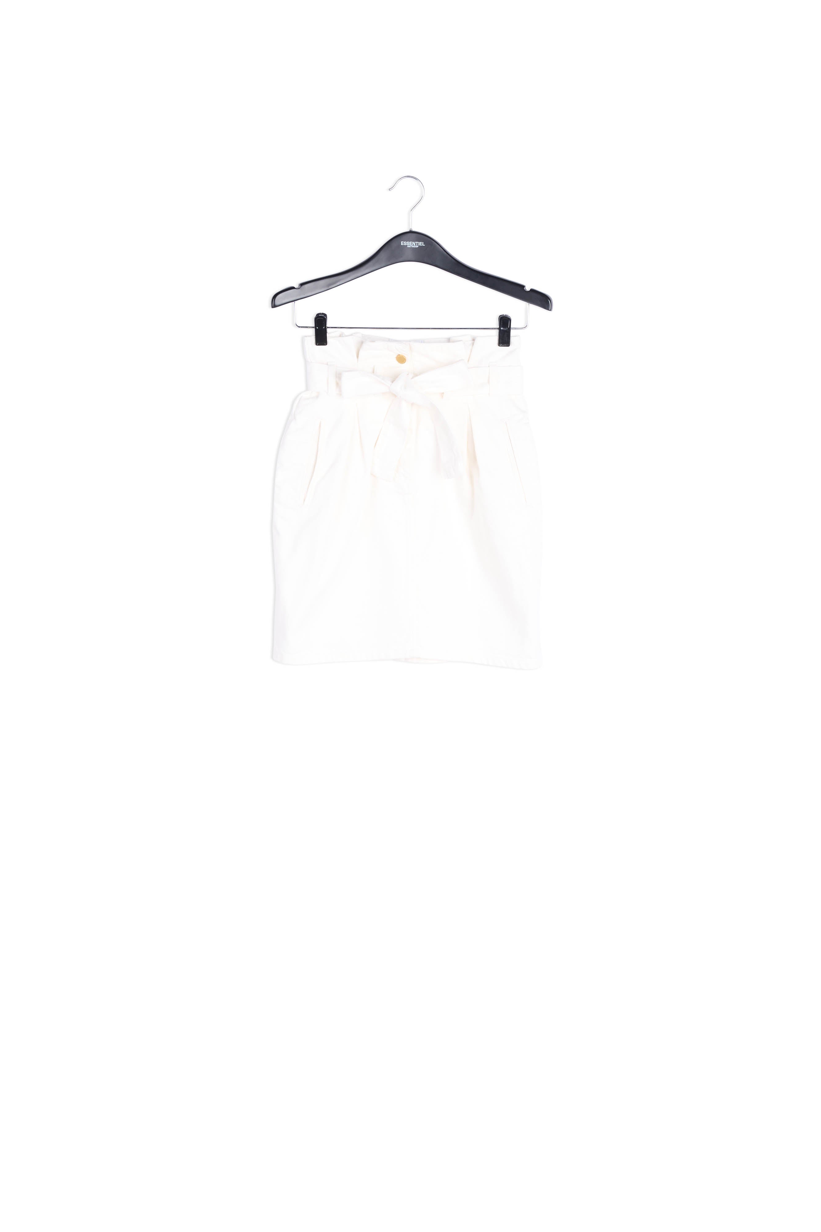 Off-white high-waisted mini skirt RE—SSENTIEL | Essentiel second hand