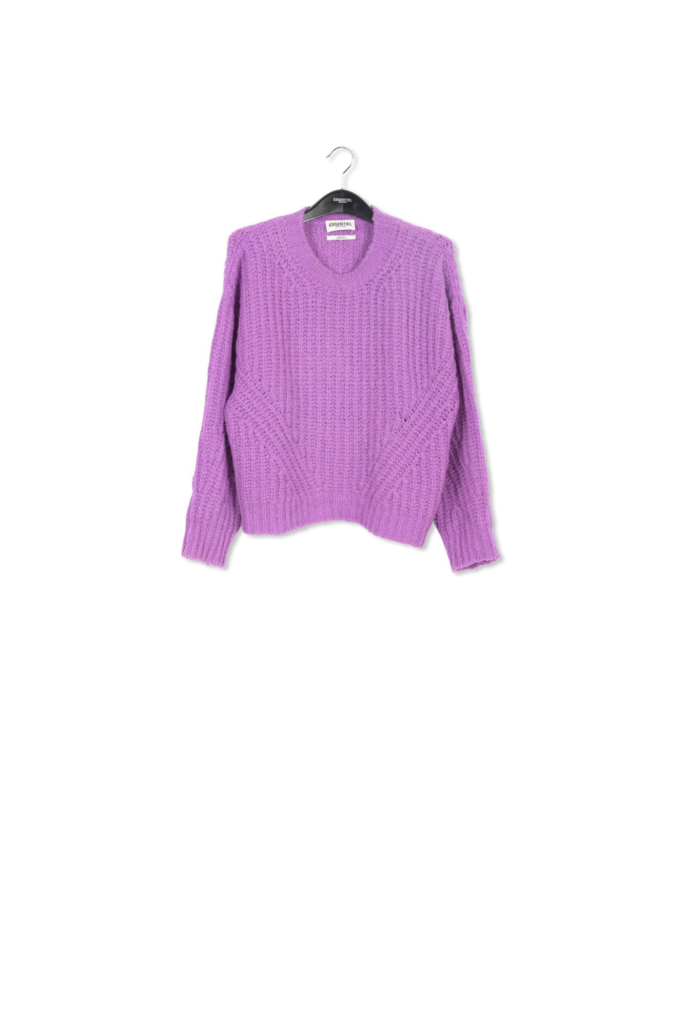 Purple rib-knitted sweater RE—SSENTIEL | Essentiel second hand