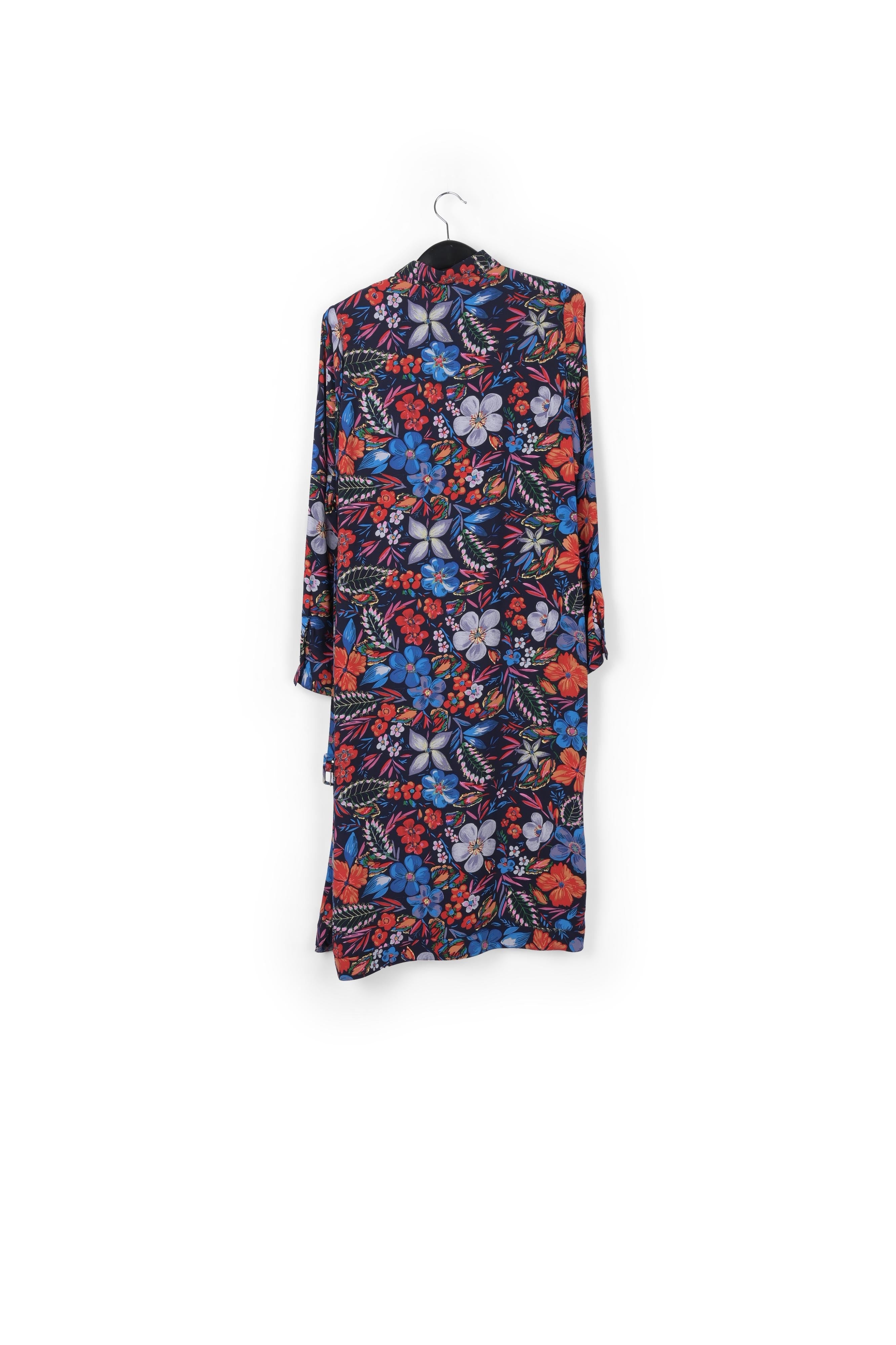 Dark blue floral shirt dress RE—SSENTIEL | Essentiel second hand