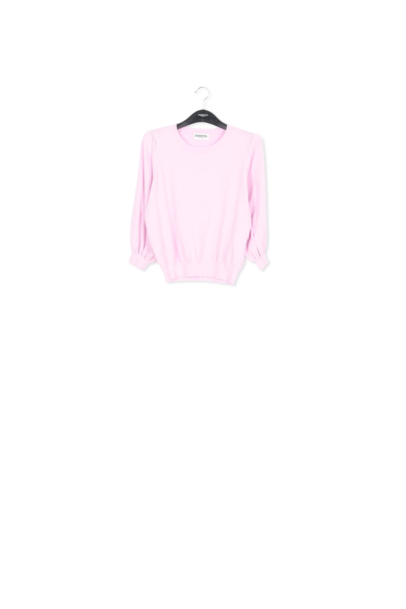 Lilac knit sweater with puffed shoulders RE—SSENTIEL | Essentiel second hand