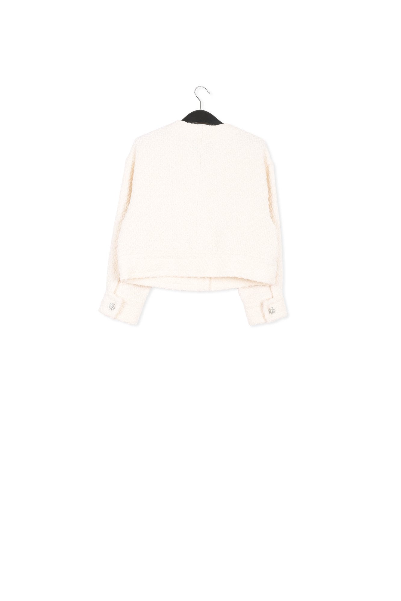 Ecru wool-blend tweed jacket RE—SSENTIEL | Essentiel second hand