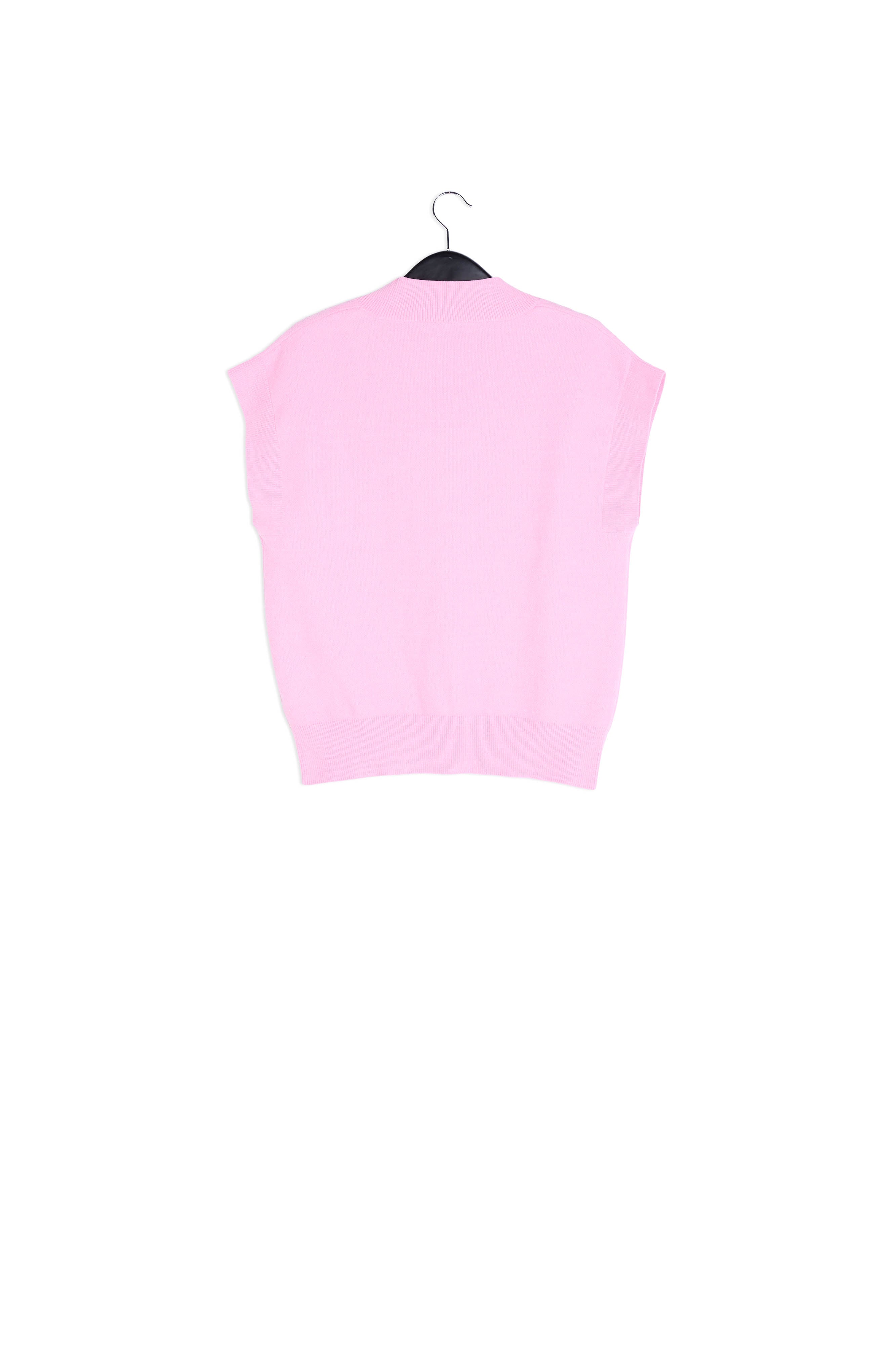 Pink sleeveless knitted vest RE—SSENTIEL | Essentiel second hand
