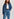 Dark blue perforated oversized denim jacket Faume - seconde main