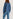 Dark blue perforated oversized denim jacket Faume - seconde main