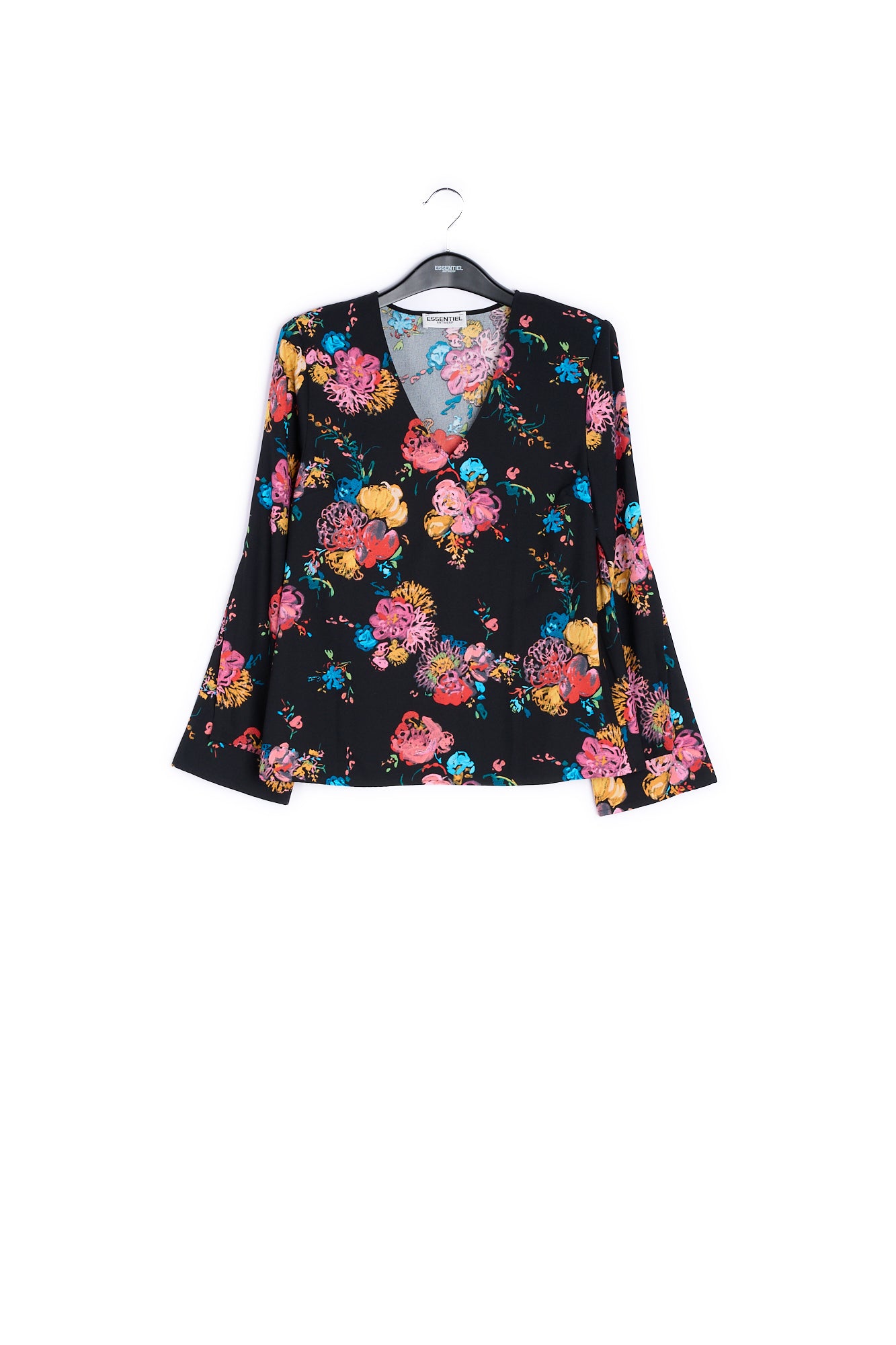 Black top printed with flower RE—SSENTIEL | Essentiel second hand