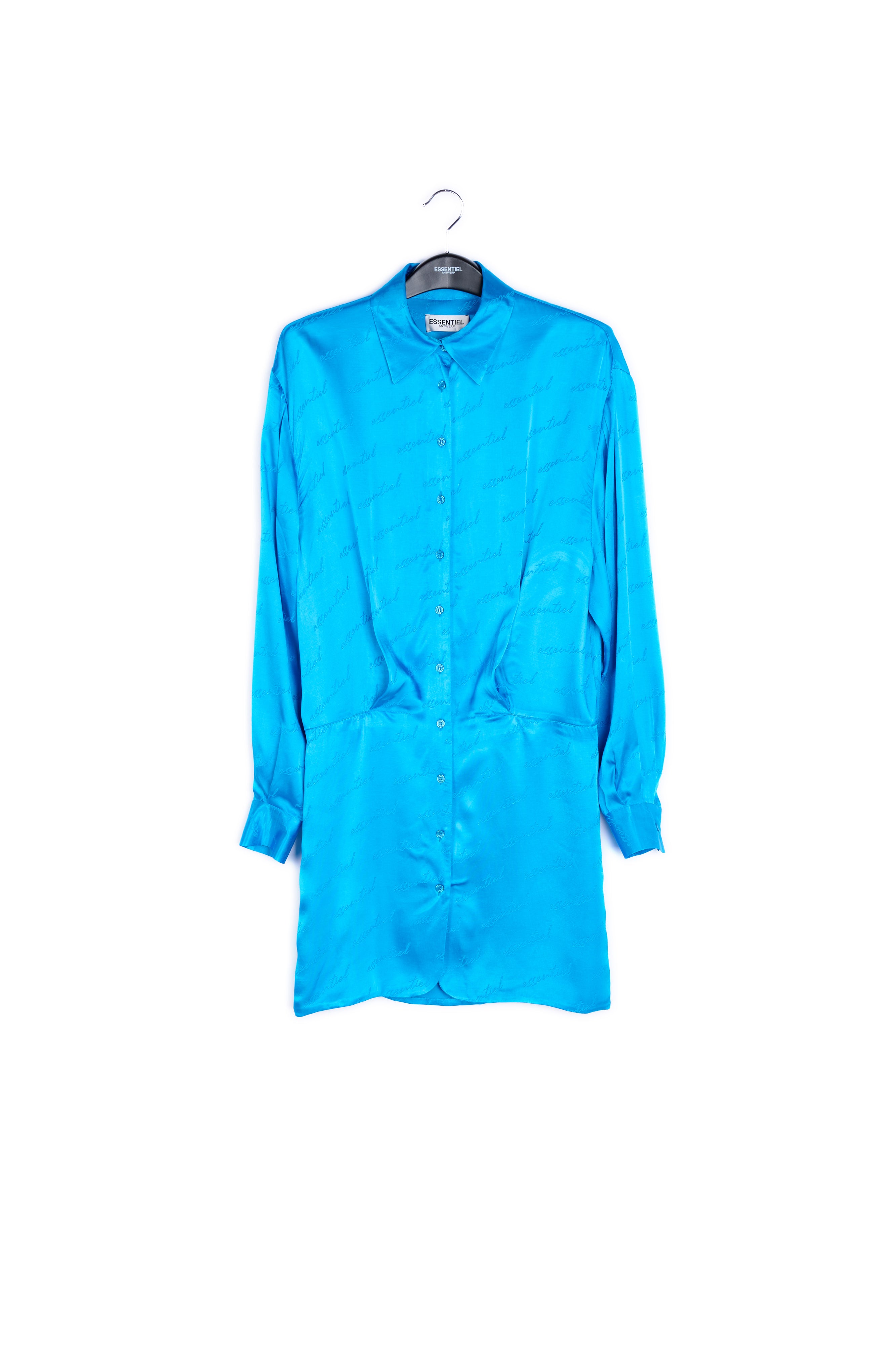 Satin jacquard shirt dress RE—SSENTIEL | Essentiel second hand