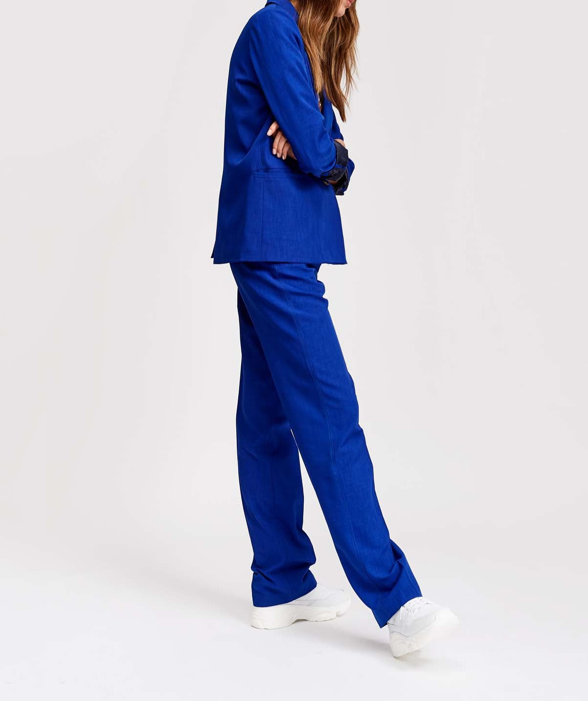 Blue tailored trousers RE—SSENTIEL | Essentiel second hand